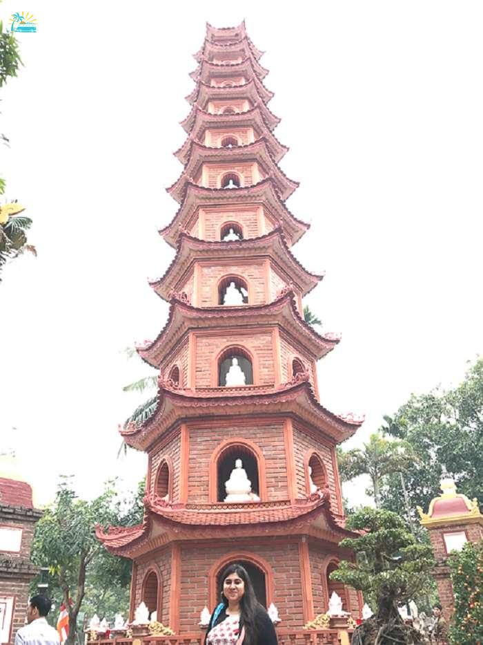 A great view of one pillar pagoda