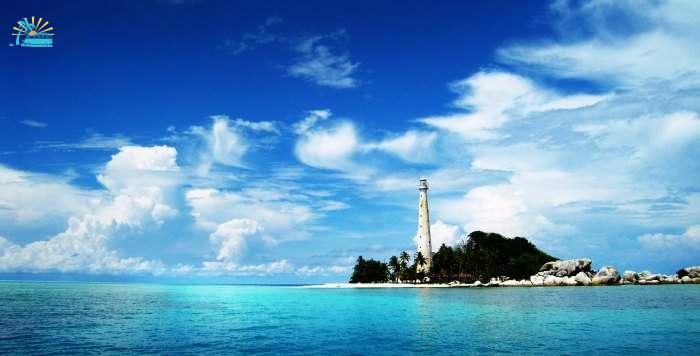 A lighthouse in Lengkuas Island in Belitung
