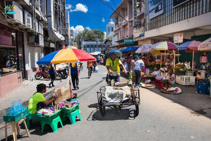 A market area in Ceby city in Philippines