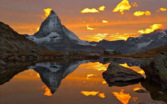 A mesmerising sunset at the The Matterhorn