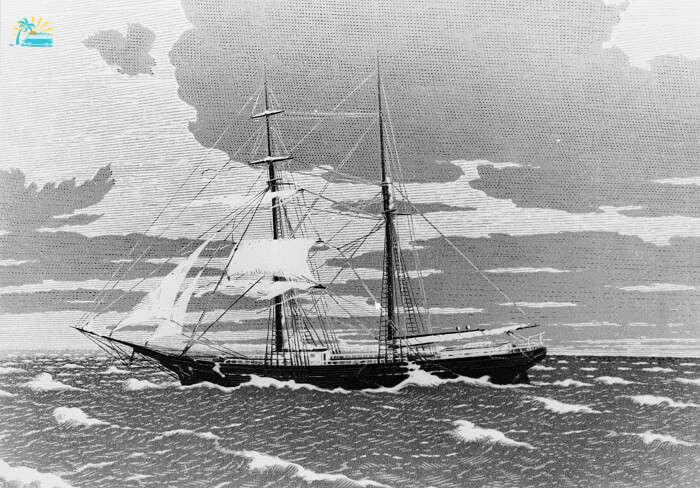 A rare image of Marie Celeste - the ship that was lost to the world in Bermuda Triangle on one of its missions