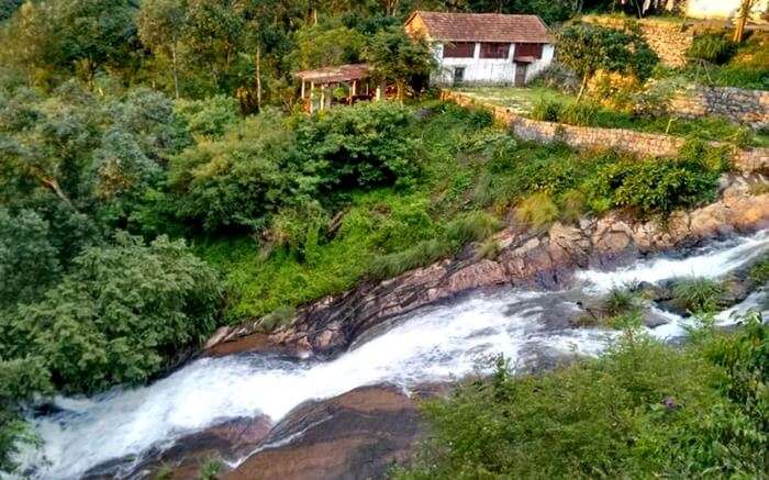A stream flowing by Ajith's Homestay in Yercaud