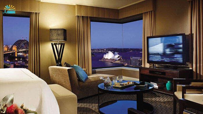 A view of the Opera House from a suite of Four Seasons Hotel
