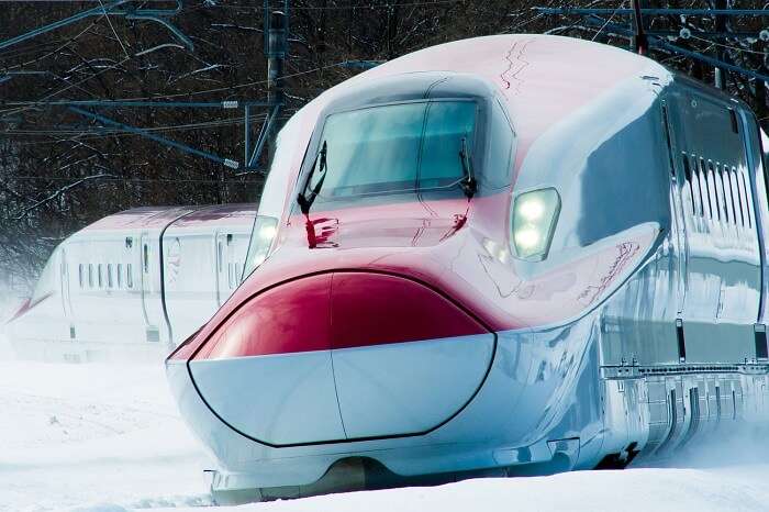 Another representative of the proposed high speed bullet train in India