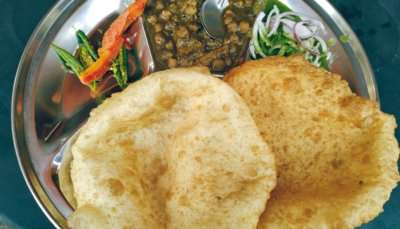 Chole Bature is the Best street food of Lucknow