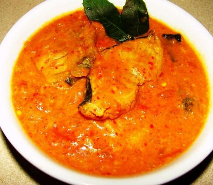 Delicious serving of the Goan Fish Curry
