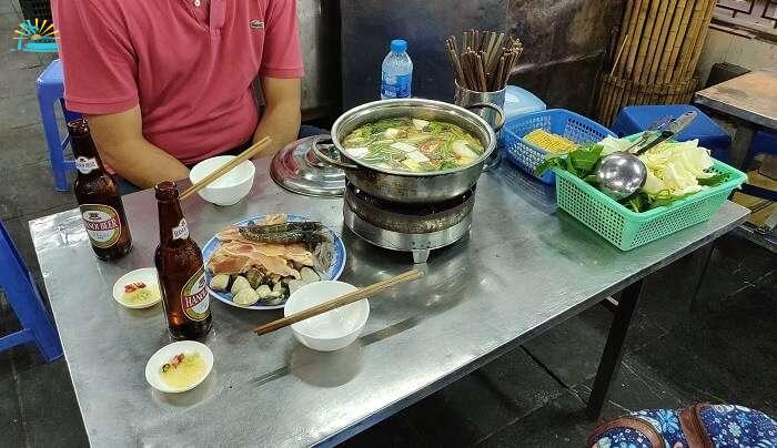 Eating Vietnamese Pot
