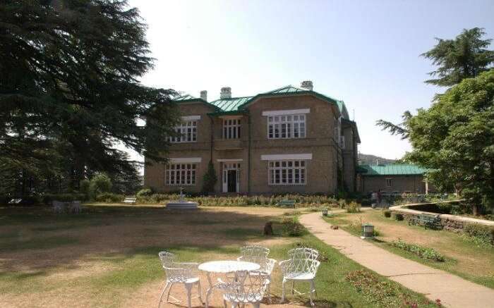 Front view of the Chail Palace