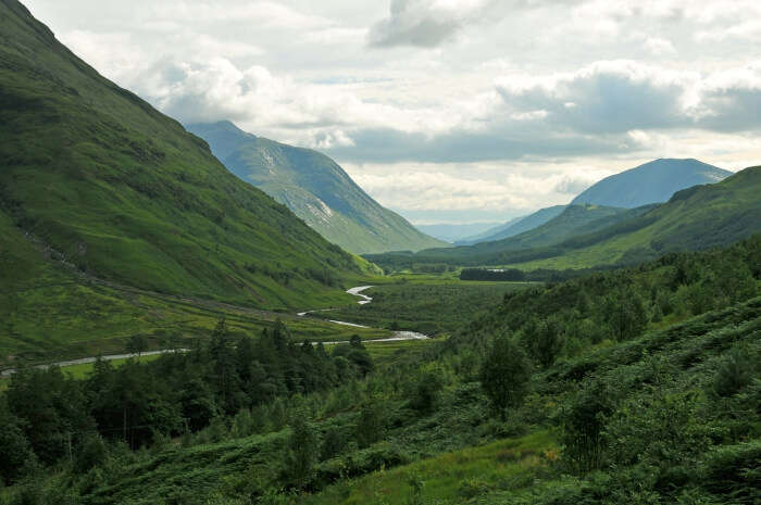 Glen etive in Scottish Highlands