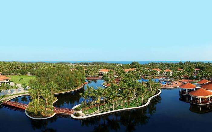Lush green surroundings of Ocean Spray Beach Resort in PondicherrySS22042017