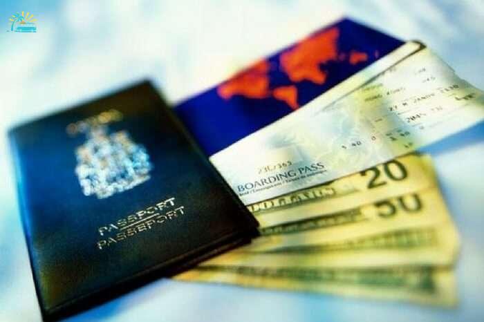Mauritius passport and ticket