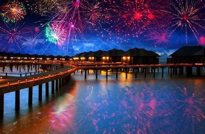 New year celebration in Maldives