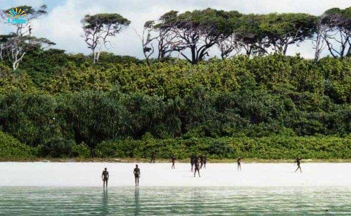North sentinel Island of Andaman in Bay of Bengal