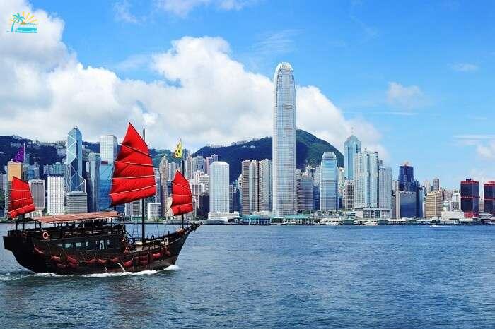 Riding the junk boat is one of the best things to do in Hong Kong