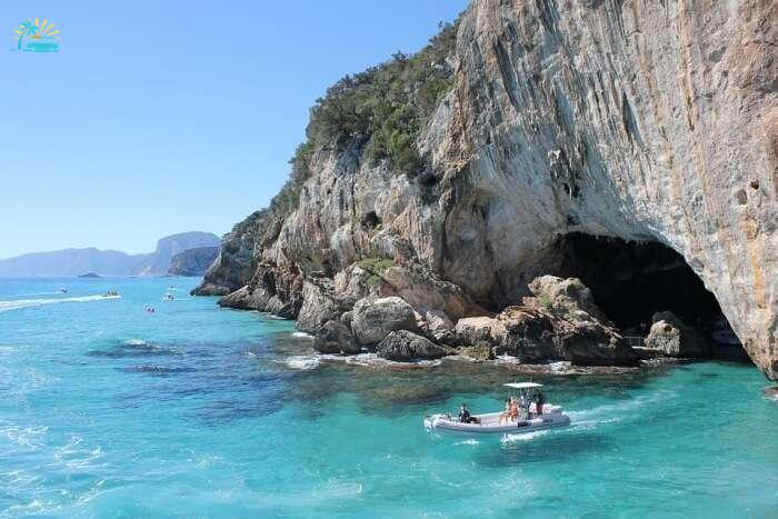 Water Caves Sea Costa Italy Sardinia Summer