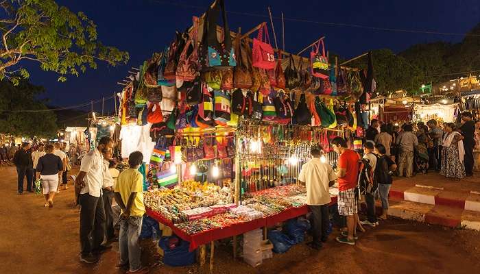 Saturday night market, one of the best tourist places to visit in Goa