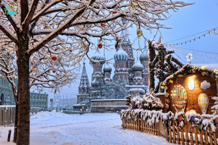 snowfall in russia