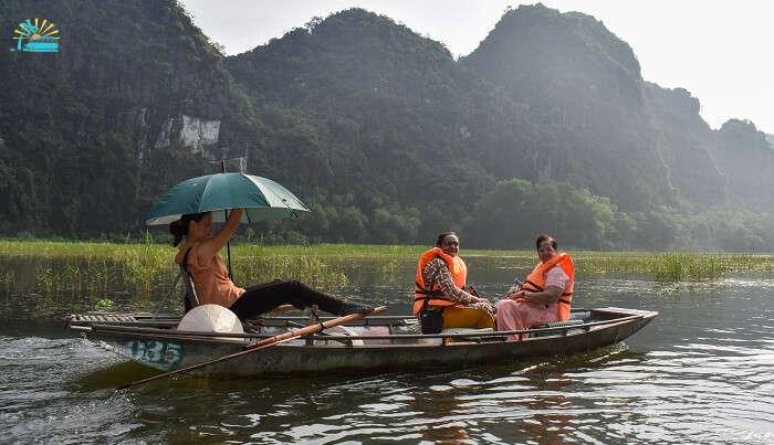 Tam coc a perfect place for a boat trip