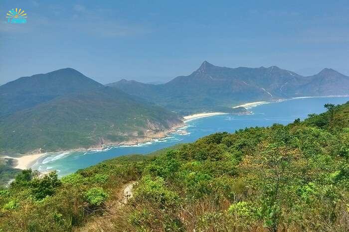 The Tai Long Wan trail that offers views of the natural beauty of Hong Kong