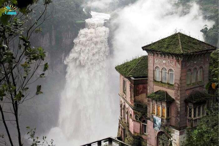 The abandoned Hotel del Salto by the Tequendama Falls in Columbia