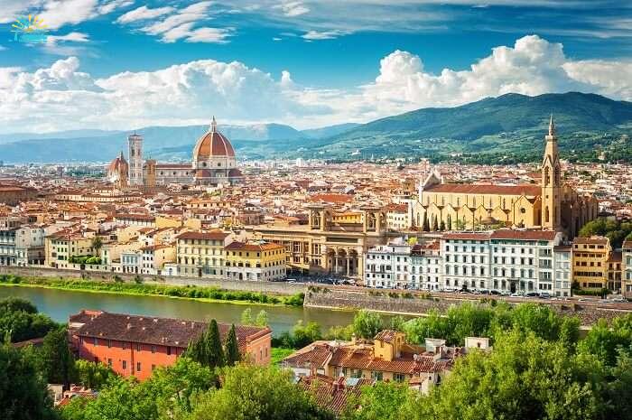The cityscape of Florence in Italy