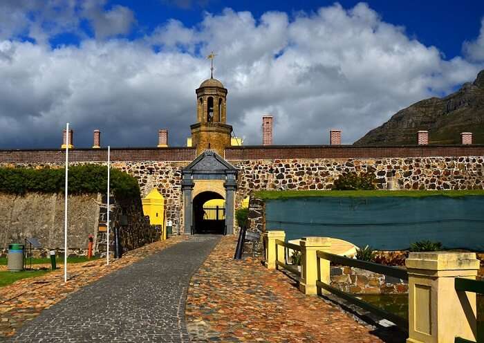 The entrance to the haunted Castle of Good Hope in Cape Town
