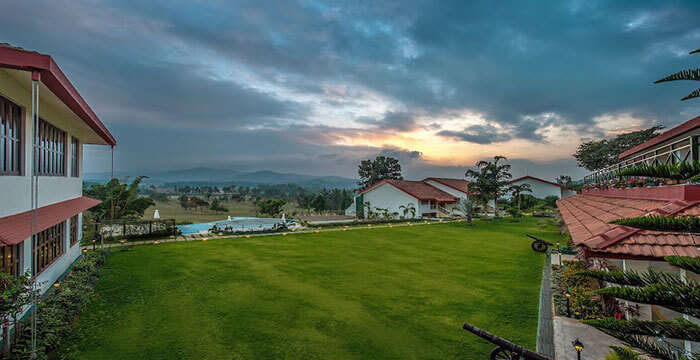 The famous resort in Coorg amidst lush green beauty