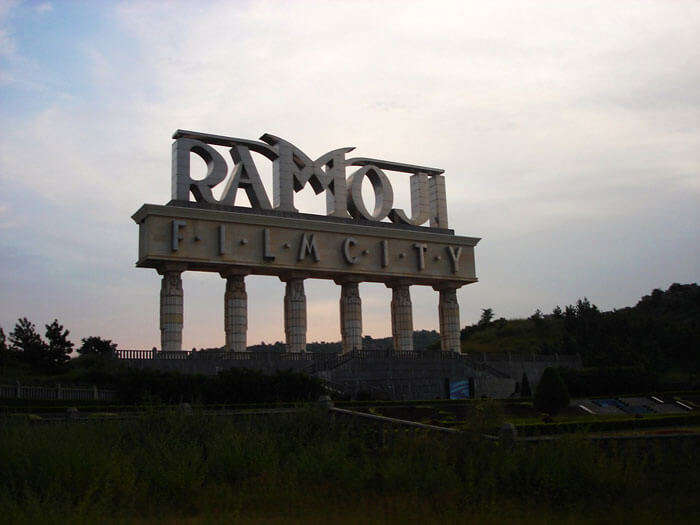 The intimidating entrance of Ramoji Film City