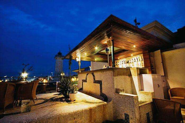 The magnificent rooftop restaurant- Lighthouse at the Promenade Hotel