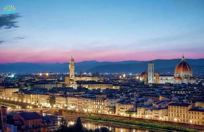 Tuscany Skyline Sunset Cityscape Florence