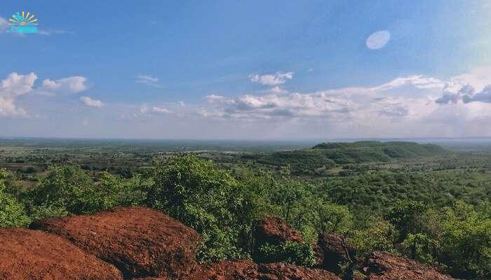 Witness the mesmerisizing views from the top of the Anantagiri Hills which is one of the top tourist places near Hyderabad within 500 km