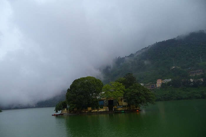 bhimtal lake and island