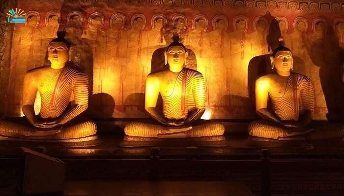caves of Dambulla temple, one of the world heritage sites
