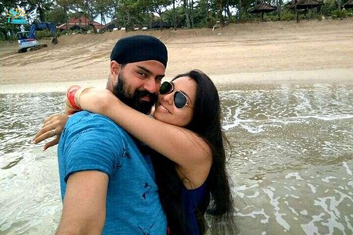 gurpreet and his wife in denpasar