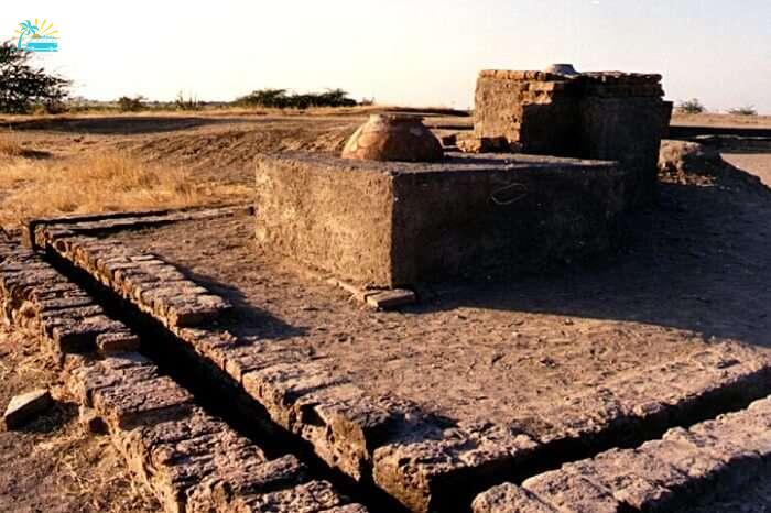 Ruins of the ancient Indian city of Lothal in Gujarat