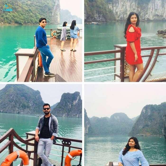 pallavi vietnam family trip: cruise collage
