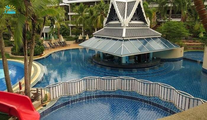 pool side in Krabi Thai Village Resort