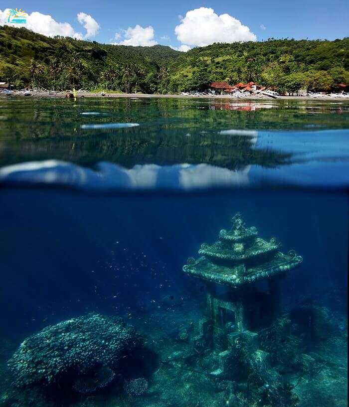underwater temple in bali