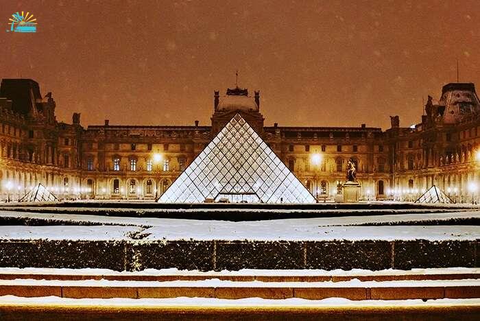 witness stunning works of art at The Louvre Museum in paris in winter