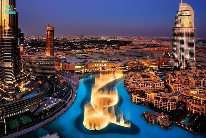 witness the magical Dubai Fountains show
