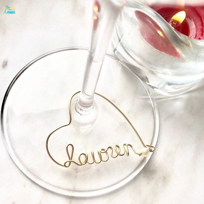 Personalized Wine Glass Charms